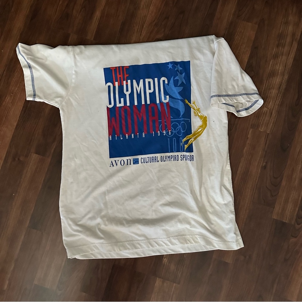 Vintage Atlanta Olympics 1996 White Shirt - Rare 90's Collectible - Size Large